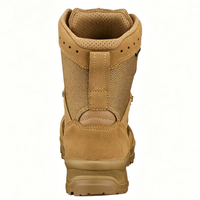 Bottes de combat tactiques d'hiver en cuir suédé marron SFB26 à tige haute pour la chasse, la moto, la randonnée en extérieur et le désert