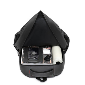 <b>Laptop</b> <b>Backpack</b> For Men Large Capacity Business Travel Commuting Casual Solid Color Shoulder Straps - Product Image 3