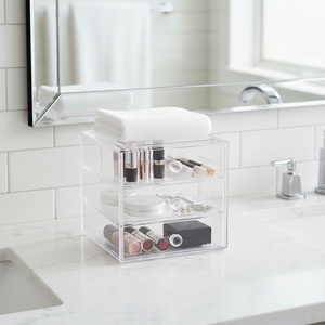 Nuevo Organizador de Maquillaje de 3 Niveles con Cajones, Organizador de Cajones Acrílicos, Organizadores de Escritorio de Oficina, Cajones de Almacenamiento Apilables Transparentes - Product Image 3