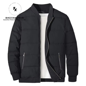 Blouson matelassé pour homme de haute qualité, veste bomber doublée, fermeture éclair intégrale, <span class=keywords><strong>manteau</strong></span> décontracté, veste en polyéthylène, coupe-vent épais, vêtements d'extérieur pour l'hiver - Product Image 2