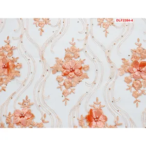 Low moq high quality for 3d flower lace fabric in T-Mart Company