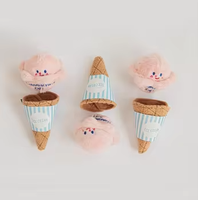 Nouvelle peluche chien et chat renifler caché crème glacée amusant trouver des jouets à mâcher interactifs pour animaux de compagnie cacher la nourriture jouet grinçant