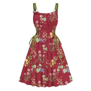 Soldes de printemps : Robe longue décontractée élégante européenne et américaine, respirante, unie, sans manches, pour l'été - Product Image 3