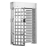 Tourniquet à hauteur totale personnalisable en usine, anti-entrée clandestine, contrôle d'accès par empreinte digitale, portail rotatif en acier inoxydable 304
