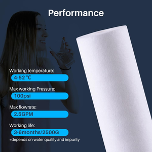 Cartouche de filtre à eau de remplacement en coton PP de 10 pouces, 5 microns, pour la maison, OEM ODM - Product Image 3