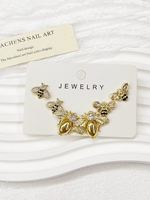 Anting-anting liontin bintang/bulan/salib kecil yang cantik, berlapis emas, bertabur CZ, anting-anting tusuk bintang kecil untuk wanita, grosir