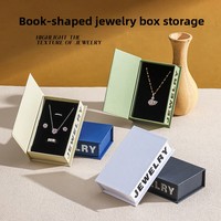 Scatole di Lusso Multicolore a Forma di Libro per Gioielli, Confezioni Regalo Creative con Coperchio a Ribalta per Orecchini