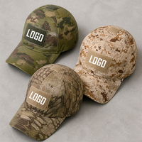 Gorras de Camuflaje Tácticas Personalizadas para Campamento y Senderismo al Aire Libre, Gorra de Béisbol con Parche Bordado con Logotipo para Hombre