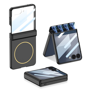 Étui de chargement sans fil GKK pour Samsung Z Flip 7 avec charnière magnétique, coque de téléphone pliable en PC avec design magnétique - Product Image 2