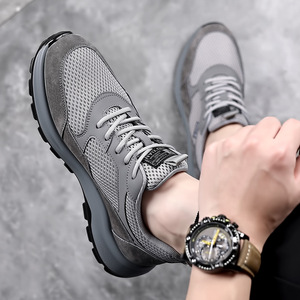 Zapatillas deportivas de punto para hombre, estilo primavera 2026, con parte superior de malla, transpirables, antideslizantes, informales, estilo papá. - Product Image 4