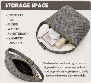Pochette en cuir suédé pour femme avec nœud décoratif, imperméable, grande capacité, design porté épaule et à poignée supérieure - Product Image 3