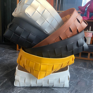 Leather <strong>Storage</strong> Basket /customized/ <strong>Storage</strong> <strong>Tray</strong> - Product Image 1