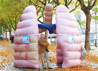 Poumons gonflables géants en PVC avec modèle de tube pulmonaire, modèle de poumons gonflables réalistes, ballon