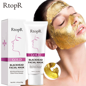 RtopR Oro Negro máscara facial completa espinillas acné eliminación de poros limpieza de la piel reparación máscara facial crema lavable para el cuidado de la piel - Product Image 2