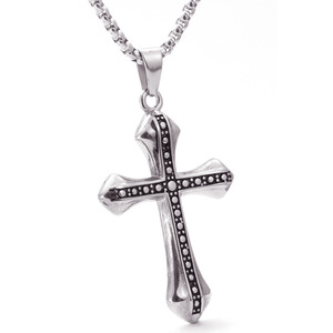 <b>Cross</b> Pendant Necklace Stainless Steel Unisex Gift Jewelry Fashion Trendy Design - Product Image 1