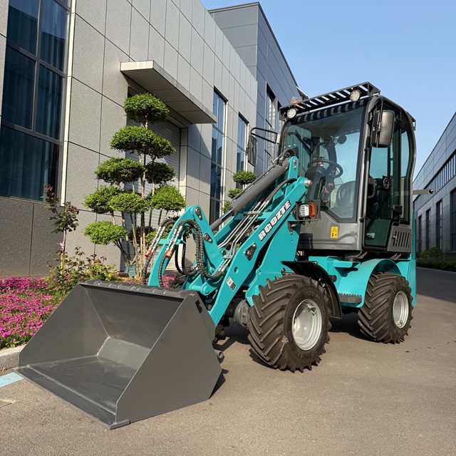Mini Electric Wheel Loader 0.8 Ton High Maneuverability High Load Moment 0.3m Bucket Capacity for Narrow Space Working Site