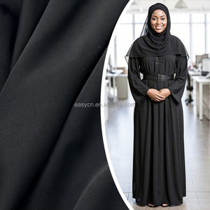 Zoya Premium personalizado cómodo étnico Hijab tela 100% poliéster suave tela Color sólido elástico para Mujeres Musulmanas - Product Image 1