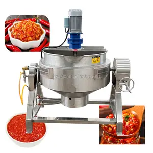 Hot Selling Tilting Type Industrial Cooking Mixer Machine Jacketed Boiling Pan