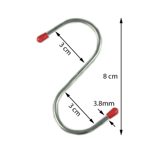 <b>S</b>-Shaped Metal <b>Hooks</b> 20 Pack For Kitchen Utensils Home Office Clothes Storage Wall Mount <b>Hook</b> Set - Product Image 2