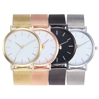 Factory Direct Watch Stainless Steel Band Quartz Movement Fashion Ladies Women Wrist Ultra Watch Relojes Femeninos