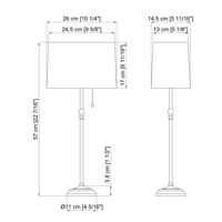 Laiton antique Design traditionnel lampe de chevet tissu tambour Simple Base en fer chaîne de traction pour salle de lecture veilleuse électrique
