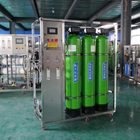 Machine de traitement de l'eau par osmose inverse 500L avec membrane RO, sable de quartz, charbon actif et résine pour eau pure et potable directement, et eau douce