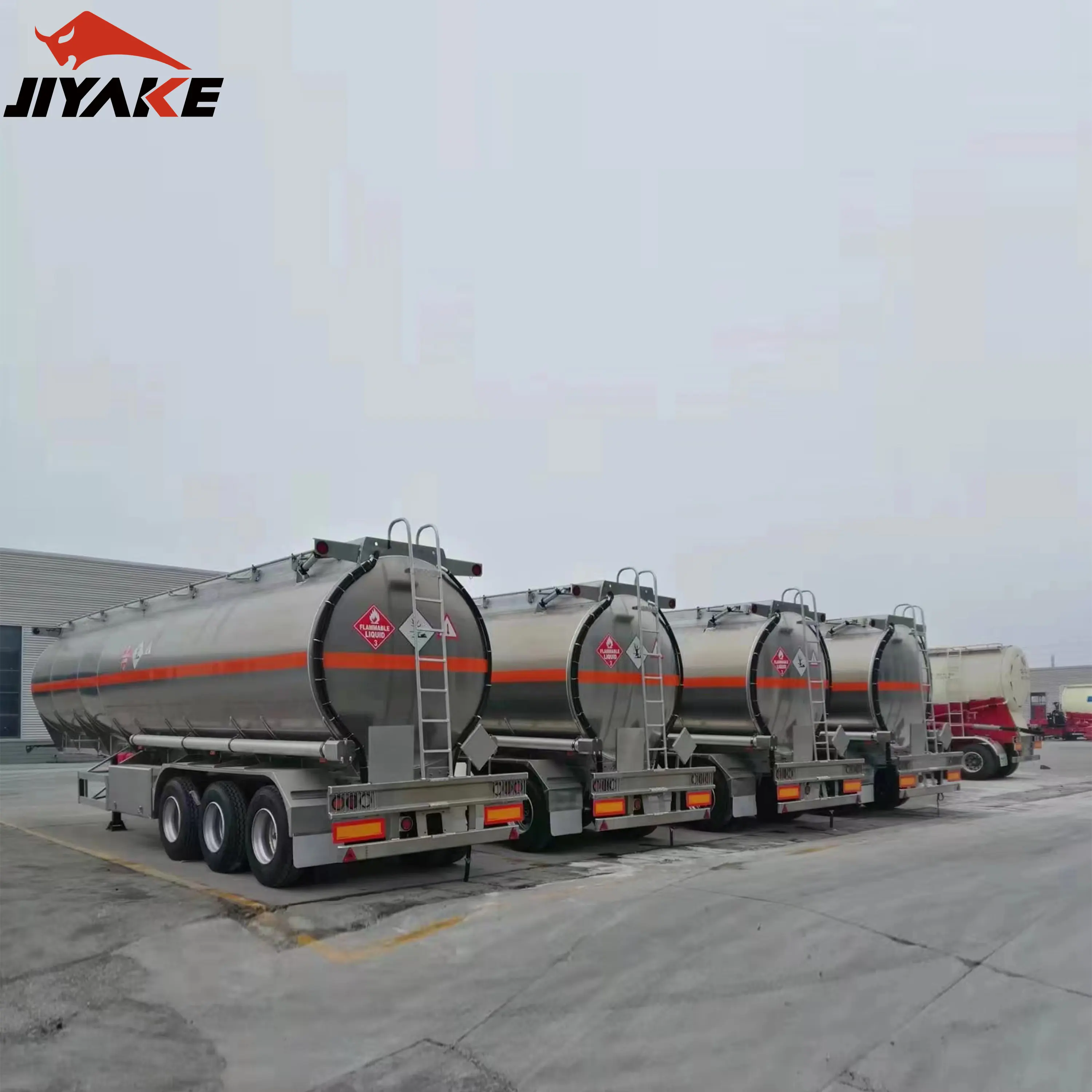 45000 50000 liter tiga poros Aluminium Aloi baja karbon tangki bahan bakar truk Trailer untuk transportasi dengan kualitas tinggi