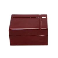 Boîte à bijoux rectangulaire en bois laqué noir avec doublure en velours, couleurs personnalisables et design de voyage en bois