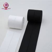 Bande élastique pliable en nylon tressé à chevrons noir et blanc, haute élasticité, pour vêtements et accessoires de pantalon, vente en gros depuis la Chine