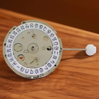Montre mécanique entièrement automatique avec mouvement 2813, roue rouge, calendrier simple, boîtier en métal