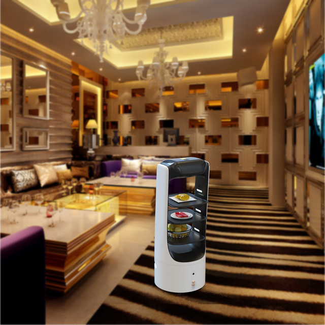 High Quality Food Delivery Robot Autonomous Delivery Robot Restaurant Food Dishes Delivery Robot Waiter Serving Robot