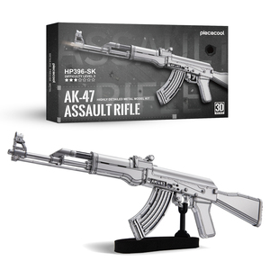 Piececool Modern <span class=keywords><strong>AK</strong></span> 47 Assault <span class=keywords><strong>Rifle</strong></span> 3D Metal Puzzle DIY Weapon Model Kit Collectible Display Gift Toy untuk Dewasa & Anak-anak - Product Image 1