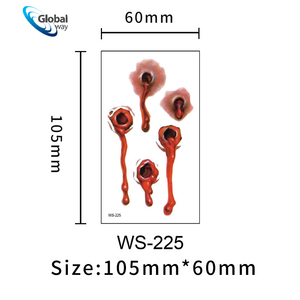 Autocollants de cicatrices de maquillage d'Halloween, plaies temporaires et autocollants de points de suture avec effets sanglants - Product Image 2