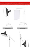 Trépied pliable en acier inoxydable de 3.3M pour Studio de photographie Magic Leg c-stand pour Spot lumineux, boîte à lumière, lampe Flash