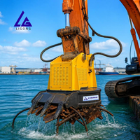 Aimant hydraulique pour excavatrice certifié CE, haute capacité de levage pour 4-18 tonnes, 360° °   Manutention Métallique Multi-Usages Rotative
