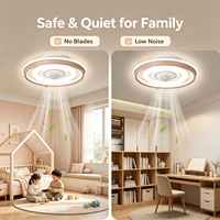 Ventilateur de plafond LED Yeyun, ventilateur de plafond sans pales moderne blanc pour la maison
