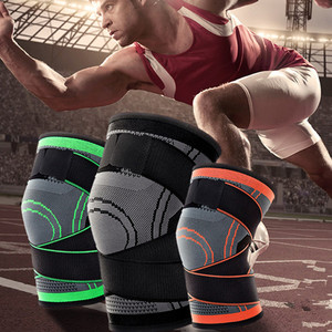 Genouillère de sport ajustable en nylon élastique personnalisée avec sangle de compression – Meilleure vente - Product Image 3