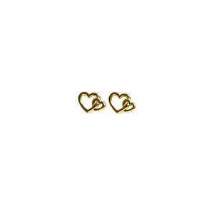 Boucles d'oreilles en forme de cœur en acier inoxydable 316L avec placage or PVD, bijoux tendance - Product Image 1