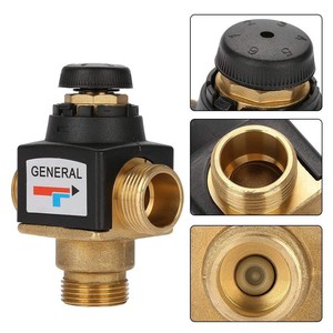 Vannes mélangeuses thermostatiques en laiton directes d'usine, pièces de chauffe-eau pour chauffe-eau solaires, systèmes de chauffage par le sol, vente en gros - Product Image 1