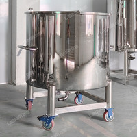 Réservoirs de stockage en acier inoxydable de qualité alimentaire Réservoirs de stockage de lait d'huile Réservoirs de stockage de liquides à extrémité ouverte amovibles