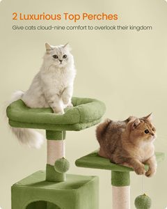 บ้านต้นไม้แมว StarMonn, คอนโดแมวหลายชั้นพร้อมเสาข่วน 4 เสา - Product Image 2