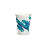 Gobelets en papier kraft jetables biodégradables et compostables, écologiques, de qualité alimentaire, à paroi simple, blancs, 12 oz, 300 g/m², avec revêtement PE, personnalisables