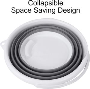Seau pliable en silicone 10L 15L pour lavage, pêche, camping, plage, seau à eau pliable en plastique 10 litres - Product Image 3
