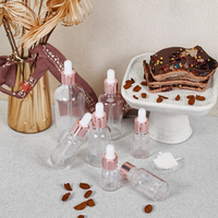 Fuyun Rose Gold 50ml 5ml Sizes Travel Cosmetic Mini Bottles Transparent Glass Essential Oil Diffuser Boxed for Skin Care Serum