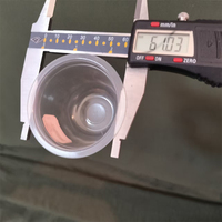 Pot à Yaourt et à Glace de 70 mm 115 ml, Récipient en Plastique avec Film Thermorétractable Personnalisé pour Logo, Tasse avec Couvercle en Feuille d'Aluminium, Fabriqué en Chine