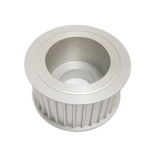 Werkseitig AT5/AT10 HTD 5M/8M Zahns ch eiben Flugzeuge Aluminium Stahl 10-80 Zähne Synchron scheiben für Verpackungs maschinen - Product Image 1