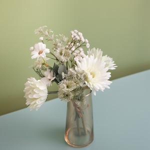 Bouquet de fleurs artificielles Bai Niao blanc et vert CF01105 pour mariage et décoration intérieure - Product Image 3
