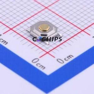 1TS001G-2500-1500-CT Tactile Switch SMD,5.1x5.1mm Switch Single Pole Single Throw Round Button 2.5N Vertical Mount - Product Image 1