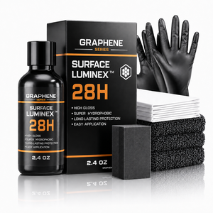Revêtement de surface en graphène longue durée 28H – Nano-polissage hydrophobe pour voiture, brillance extrême et protection durable, 2,4 oz Série Luminex - Product Image 1