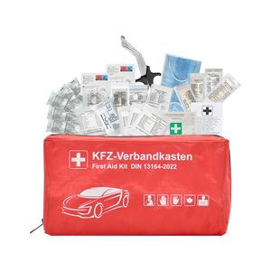 Bolsa de <span class=keywords><strong>Seguridad</strong></span> y Primeros Auxilios para Automóvil en Oferta, Kit de Primeros Auxilios Compatible con DIN13164-2022 para Auto, en Stock, Entrega Inmediata - Product Image 1
